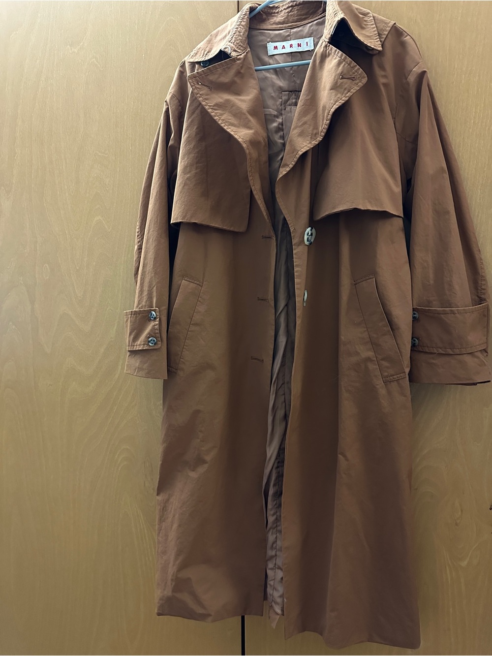 Marni Rust-Brown Trench Coat - Picture 2 of 3